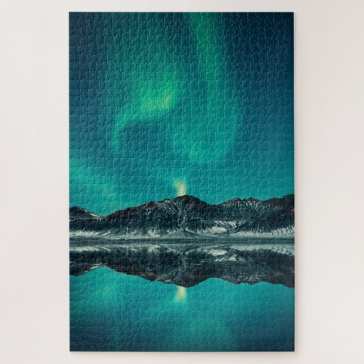 Green Aurora Lights Puzzle (Vertikal)
