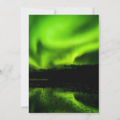 Green Aurora Northern Lights Hochzeitseinladung Einladung (Rückseite)