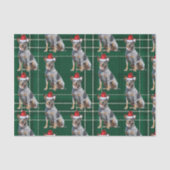 Green Australian Cattle Dog Weihnachtsfeiertag Seidenpapier (Vorderseite)