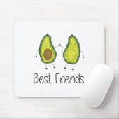 Green Avocado Cartoon Freundschaft Image Friendshi Mousepad (Mit Mouse)