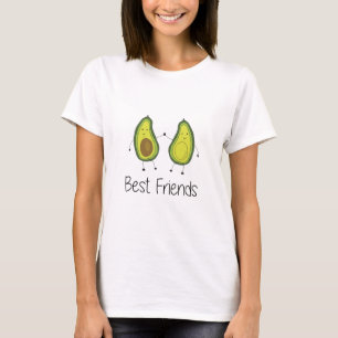 Green Avocado Cartoon Freundschaft Image Friendshi T-Shirt