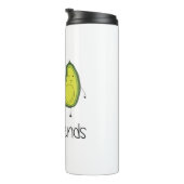 Green Avocado Cartoon Freundschaft Image Friendshi Thermosbecher (Nach rechts gedreht)