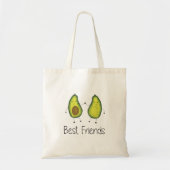 Green Avocado Cartoon Freundschaft Image Friendshi Tragetasche (Vorne)