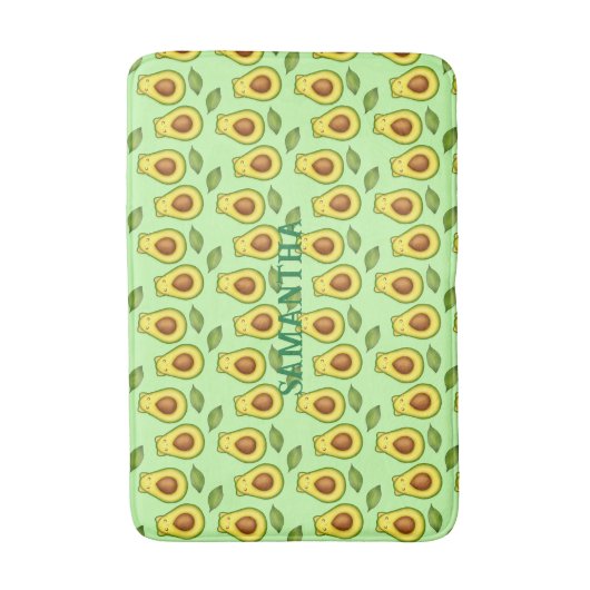 Green Avocado Cat Badematte (Vorderseite Vertikal)