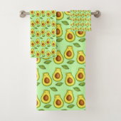 Green Avocado Cat Badhandtuch Set (Insitu)