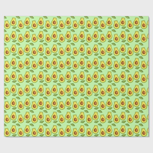 Green Avocado Cat Geschenkpapier (Flach)