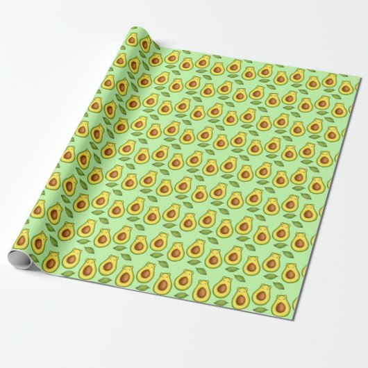 Green Avocado Cat Geschenkpapier (Ungerollt)