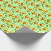 Green Avocado Cat Geschenkpapier (Ecke)