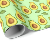 Green Avocado Cat Geschenkpapier (Rolleneckpunkt)
