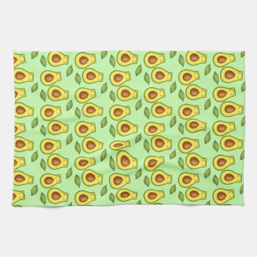 Green Avocado Cat Geschirrtuch (Horizontal)