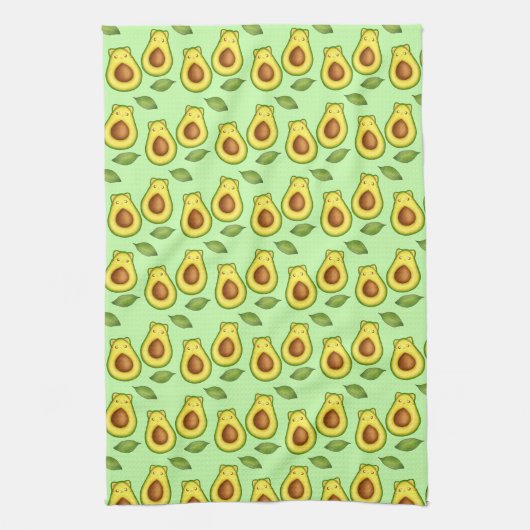 Green Avocado Cat Geschirrtuch (Vertikal)
