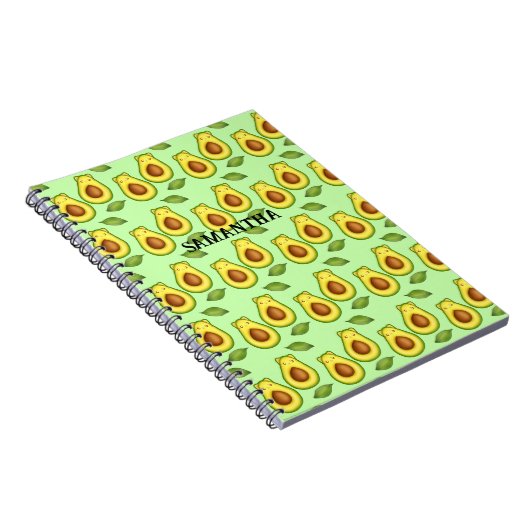 Green Avocado Cat Notizblock (Rechte Seite)