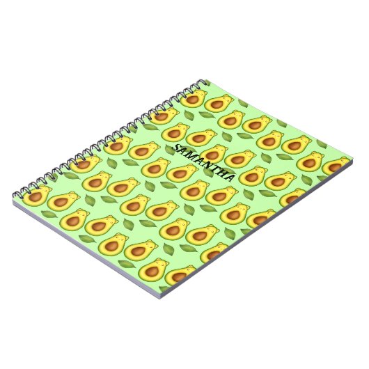 Green Avocado Cat Notizblock (Linke Seite)