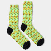 Green Avocado Cat Socken (Rechts)