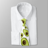 Green Avocado Frucht Muster Lebensmittel Vegan Krawatte (Gebunden)