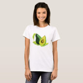 Green Avocado Still Life Frucht in Wasserfarben T-Shirt (Vorne ganz)