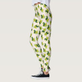 Green Avocados Wasserfarbmuster Leggings (Links)