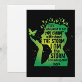 Green Awareness Butterfly Mental Health Feiertagskarte (Vorne/Hinten)