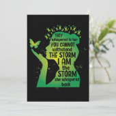 Green Awareness Butterfly Mental Health Feiertagskarte (Stehend Vorderseite)