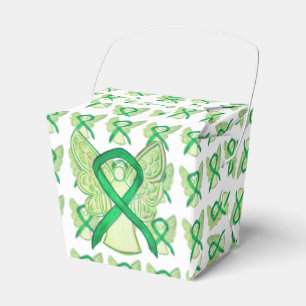 Green Awareness Ribbon Angel Take Out Gefälligkeit Geschenkschachtel