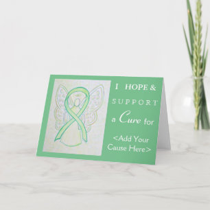 Green Awareness Ribbon Art Grußkarten Karte