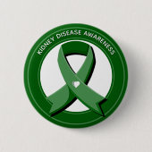 Green Awareness Ribbon Button (Vorderseite)