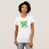Green Awareness-Ribbon-Engel-Shirt für psychische  T-Shirt (Vorne ganz)