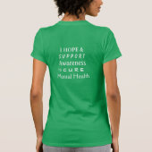 Green Awareness-Ribbon-Engel-Shirt für psychische T-Shirt (Rückseite)