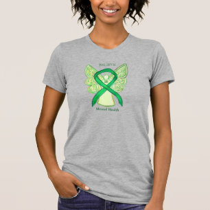 Green Awareness-Ribbon-Engel-Shirt für psychische T-Shirt