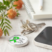 Green Awareness Ribbon für meinen Helden Schlüsselanhänger (Seite)