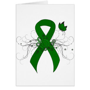 Green Awareness Ribbon mit Butterfly