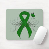 Green Awareness Ribbon mit Butterfly Mousepad (Mit Mouse)