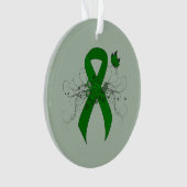 Green Awareness Ribbon mit Butterfly Ornament (Vorderseite)