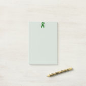 Green Awareness Ribbon mit Butterfly Post-it Klebezettel (Auf Schreibtisch)