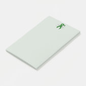 Green Awareness Ribbon mit Butterfly Post-it Klebezettel (angewinkelt)