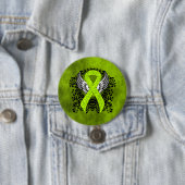Green Awareness Ribbon mit Flügeln Button (Beispiel)