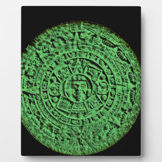 Green Aztec Kalender Fotoplatte
