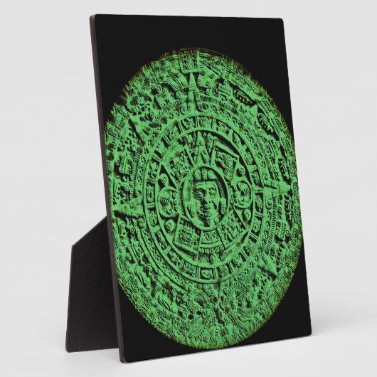 Green Aztec Kalender Fotoplatte (Seite)