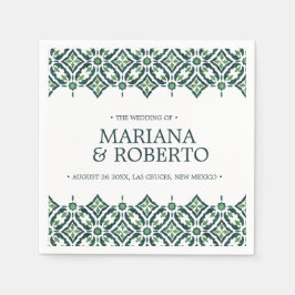 Green Azulejos | Spanische Fliesengrenze personali Serviette