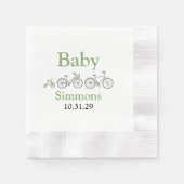 Green Baby Bicycle Serviette (Vorderseite)