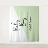 Green Baby Boy Hintergrund Begrüßungsschild Kinder Wandteppich (Vorderseite)