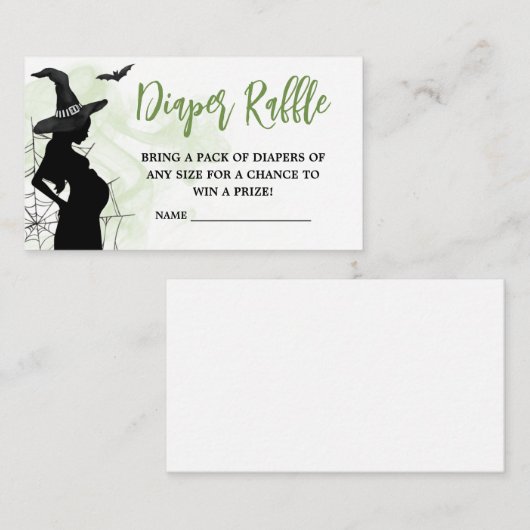 Green Baby Brewing Hexe Babydusche Begrüßungszeich Begleitkarte (Vorne/Hinten)