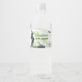 Green Baby Brewing Witch Baby Shower Wasserflaschenetikett (Vorderseite)