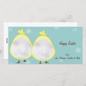 Green Baby Chick Osterfoto Karten (Vorne/Hinten)