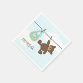 Green Baby Clothesline und Teddy Bear Serviette (Ecke)
