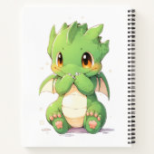 Green Baby Dragon Notizblock (Rückseite)