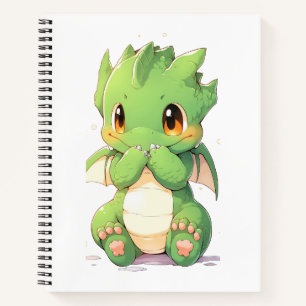 Green Baby Dragon Notizblock