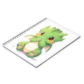 Green Baby Dragon Notizblock (Linke Seite)