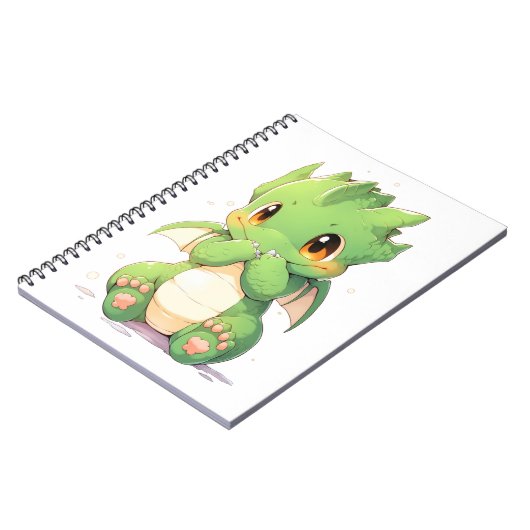 Green Baby Dragon Notizblock (Linke Seite)