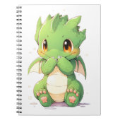 Green Baby Dragon Notizblock (Vorderseite)